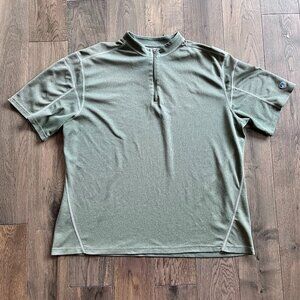 Kuhl Men's Coffeena Short Sleeve Quarter Zip Shirt Green Gray Size L Outdoors
